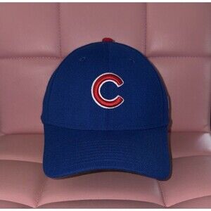 Chicago Cubs New Era 39THIRTY Hat - Blue/Red Stretch Fit Cap - Size Small/Medium